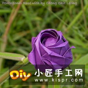 GG玫瑰花的折法图解 漂亮又详细玫瑰花折纸