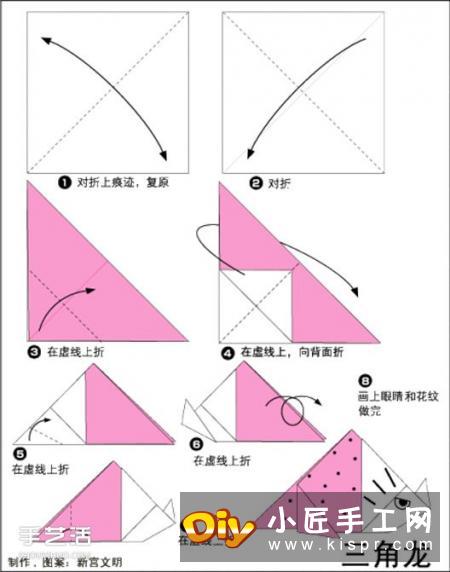 九种简单的恐龙折纸教程,基本上我们在电影里常能