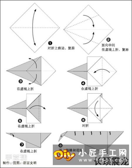 九种简单的恐龙折纸教程,基本上我们在电影里常能