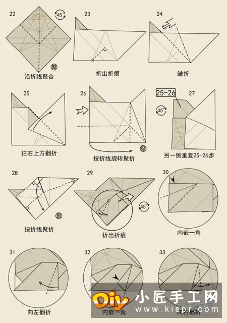 十二生肖老鼠的折法 逼真立体老鼠的折纸图解