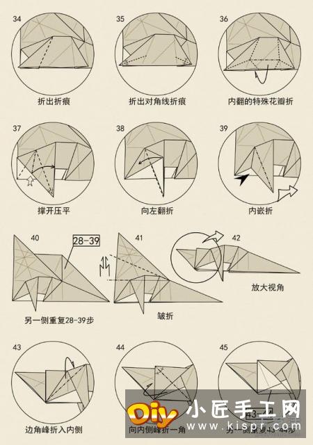 立体老鼠的折纸方法 十二生肖老鼠的折法图解