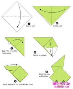 蹦蹦跳跳的青蛙折纸,小朋友们应该都不会陌生吧~