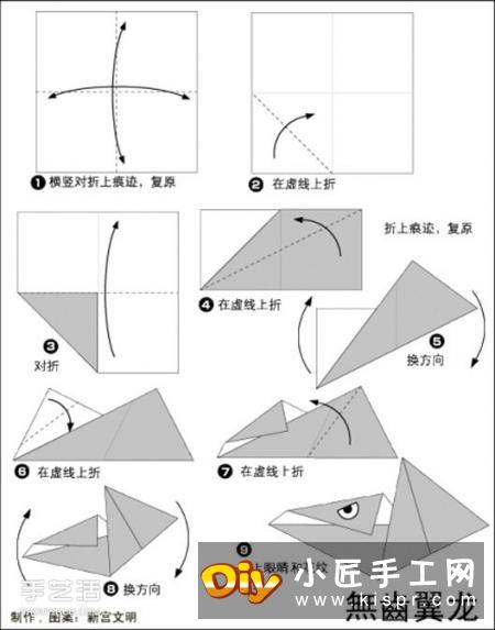 九种简单的恐龙折纸教程,基本上我们在电影里常能