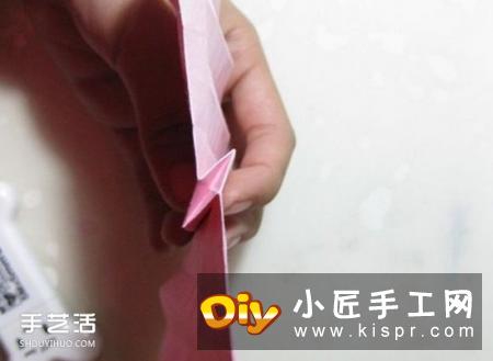 漂亮冰淇淋玫瑰的折纸方法图解