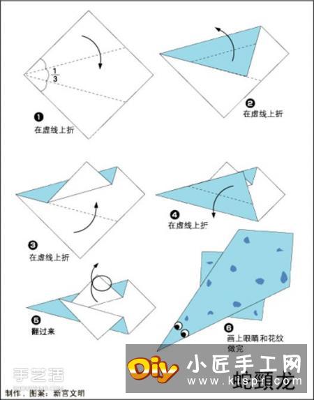 九种简单的恐龙折纸教程,基本上我们在电影里常能