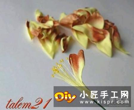 宛如真花的海绵纸花手工制作教程